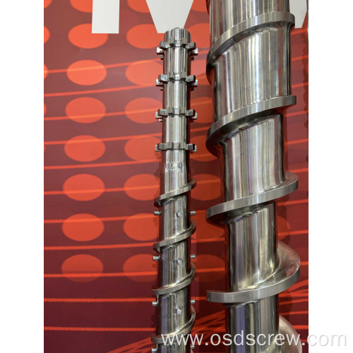 Hot feed rubber screw and barrel for extrude machine zhoushan manufacturer 55 65 75 85 90 COLMONOY Stellite BIMETALLIC KMD90/26